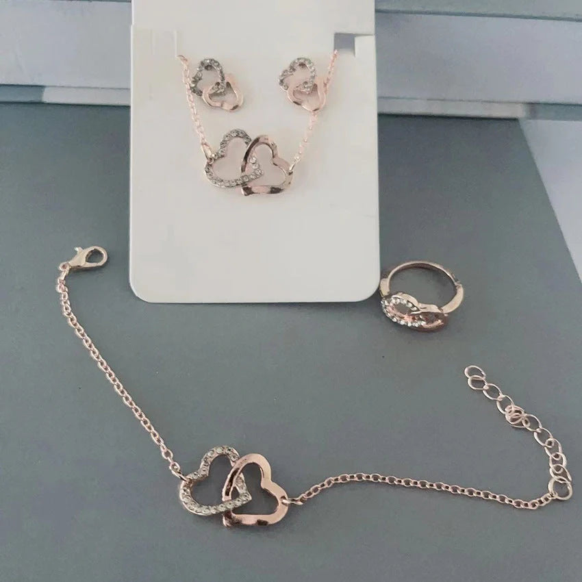 5PCS Fashion Butterfly Pendants Jewelry Set for Women in various colours