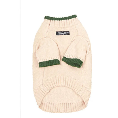 British style wool pet sweater with contrast colour two-leg design for dogs and cats