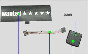 Slim 0.5mm thick white electroluminescent illumination sticker kit with driver and cable.