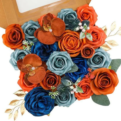 Silk flower wedding simulation box flower for layout planning in a selection of colours.