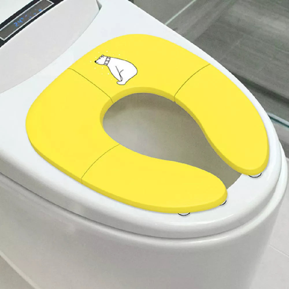 Foldable Baby Travel Potty Seat in pink, yellow, and blue, lightweight and portable for toddlers