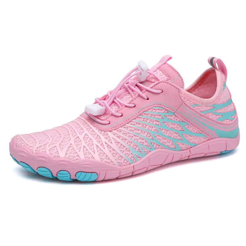 White lace-up casual sports shoe with breathable lining and textured non-slip rubber sole.