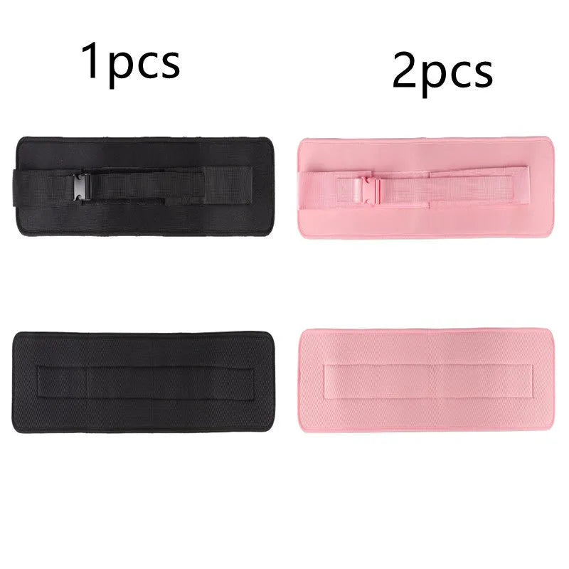 Black or pink weight-bearing hip bridge auxiliary strap fitness belt for lumbar support during dumbbell exercises