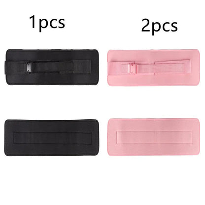 Black or pink weight-bearing hip bridge auxiliary strap fitness belt for lumbar support during dumbbell exercises