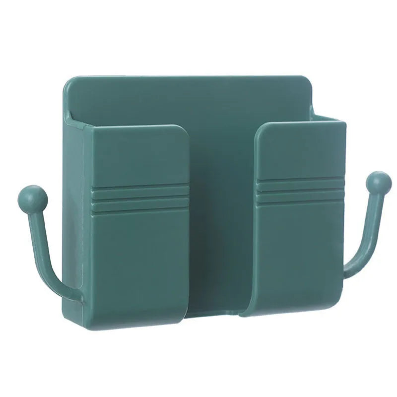 Wall-mounted PP storage box with non-marking stickers in Nordic blue, green, or pink.