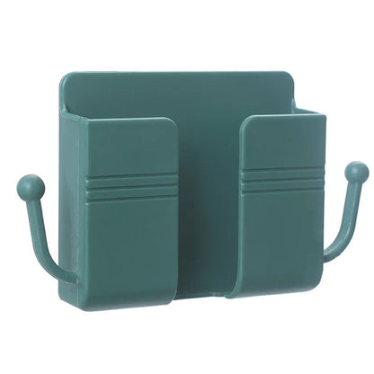Wall-mounted PP storage box with non-marking stickers in Nordic blue, green, or pink.