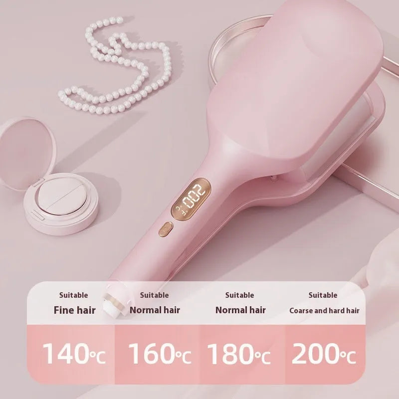 40mm egg roll hair curler with LCD display in light purple or pink colours
