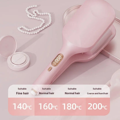 40mm egg roll hair curler with LCD display in light purple or pink colours