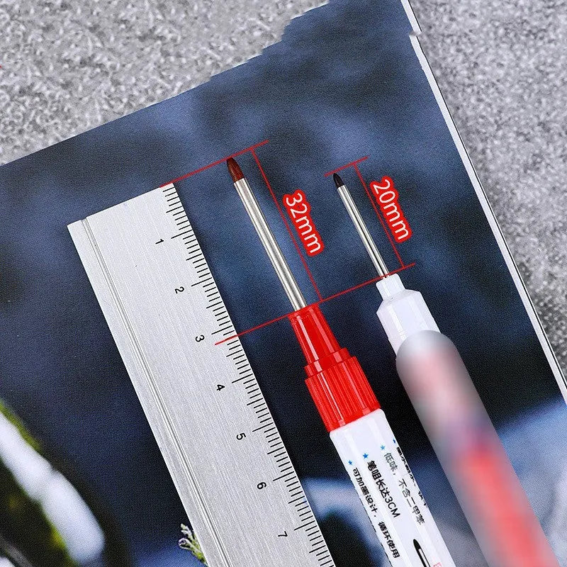 15.2 cm woodworking oil marker with quick-drying waterproof ink in black, red, blue, green