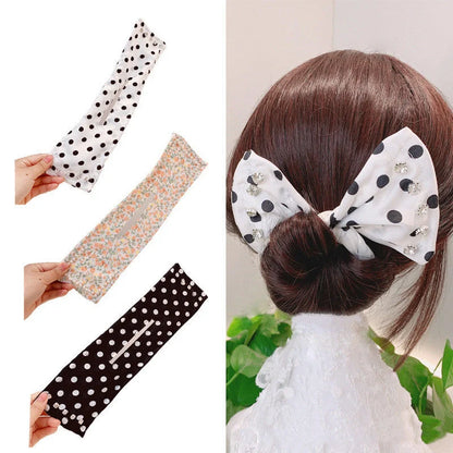 Women's elegant cloth headband with diamond or pearl accents for stylish hairstyles