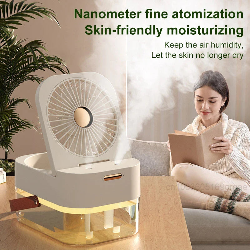 Versatile 3-in-1 Portable Air Cooler, Humidifier, and Fan with Remote Control for Refreshing and Comfortable Home or Office Environment