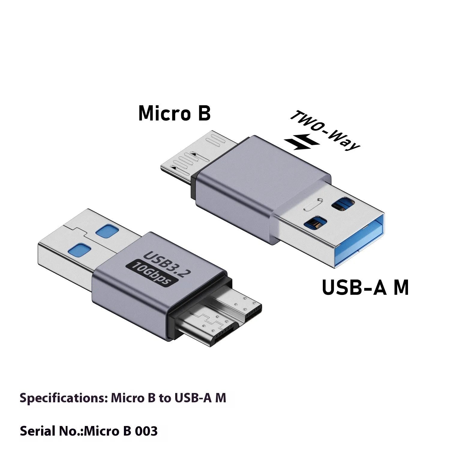 Micro-B USB adapter converter showing Type-C and USB to Micro-B connections for charging and data transfer