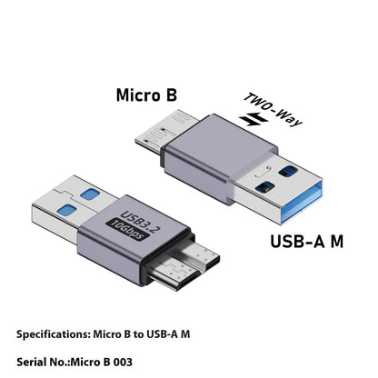 Micro-B USB adapter converter showing Type-C and USB to Micro-B connections for charging and data transfer