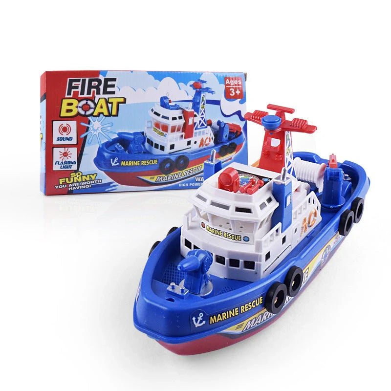 Electric penguin water jet boat toy with 3 sprinkling penguins for toddler bath time