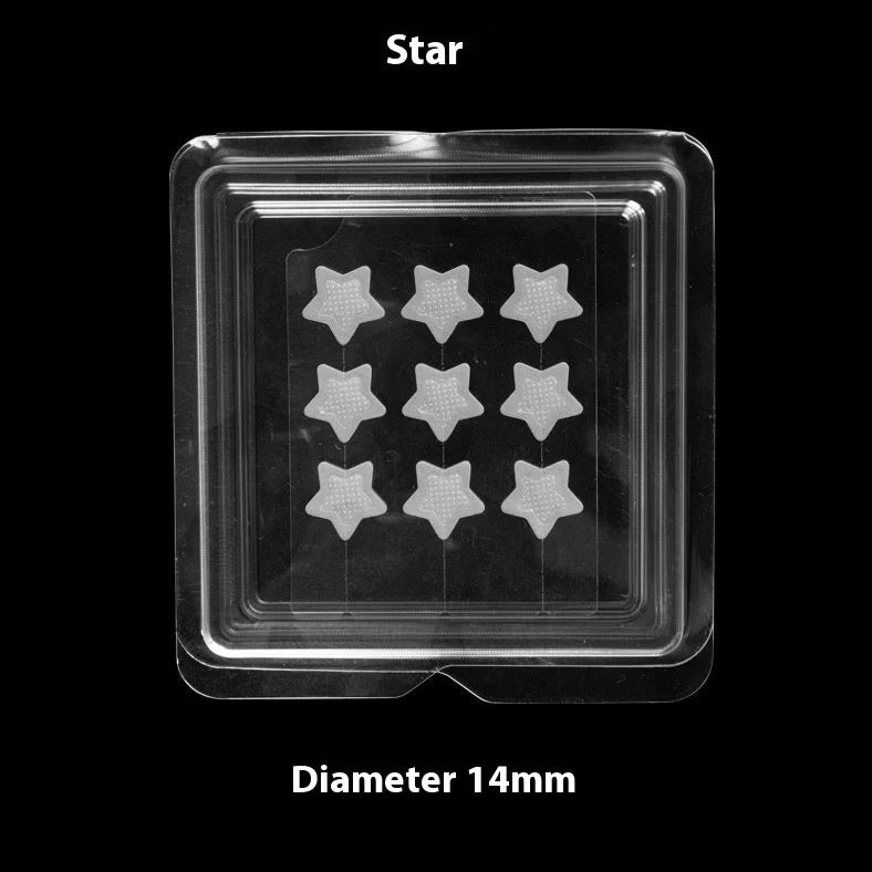 Soluble hyaluronic acid invisible microneedle acne patch sheet with 9 pieces in blister box