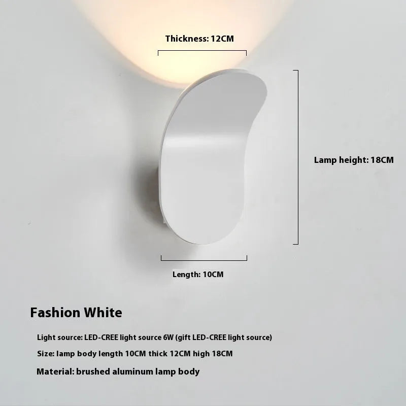 Creative wall light bulb in brushed metal finish with modern simplicity design