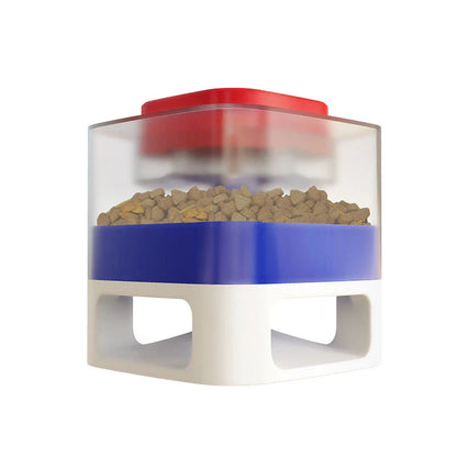 Clever Canine Feeder - Innovative Slow-Paced Mealtime Fun for Pets with Randomized Food Dispenser, Anti-Slip Design, and Suction Cup Stability