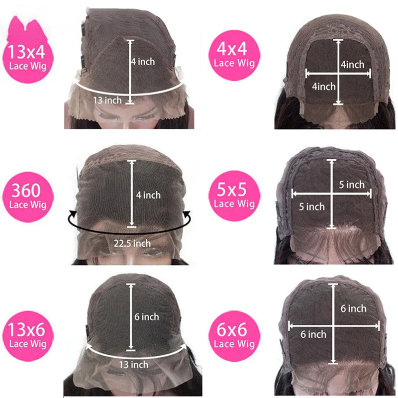 13x4 Straight Human Hair Wig 8-32 Inch Hand Woven Lace Front Headgear for Women 7A 9A 10A 150% 180% 210% 250% Density