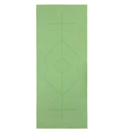 185cm by 68cm yoga towel with 3mm microfiber in six colour options including dark grey and deep sea blue