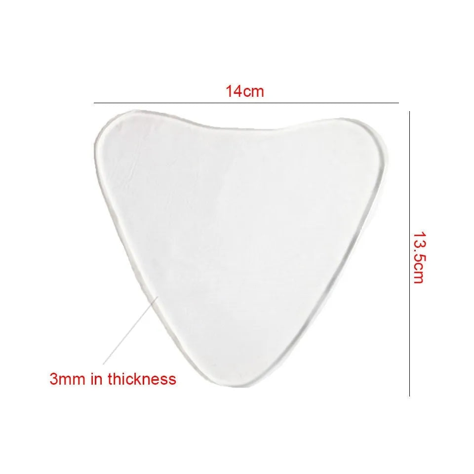 Transparent TPU silicone anti-wrinkle patches set with neck sticker, T-shape, heart and triangle designs