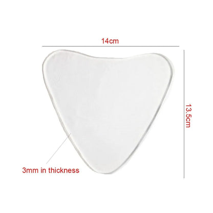 Transparent TPU silicone anti-wrinkle patches set with neck sticker, T-shape, heart and triangle designs