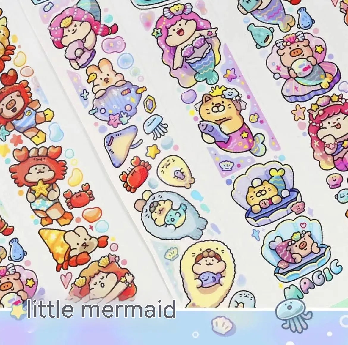 Haemorrhoid tape packaging stickers with cartoon characters, 42 styles, Japanese paper, 5 cm size
