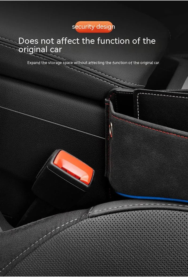 Waterproof leather car seat storage box organiser in a choice of five colours