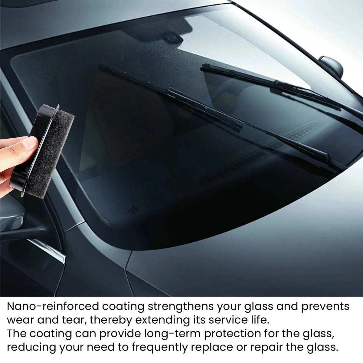 Hydrophobic car cleaning sponge for windows and windshields