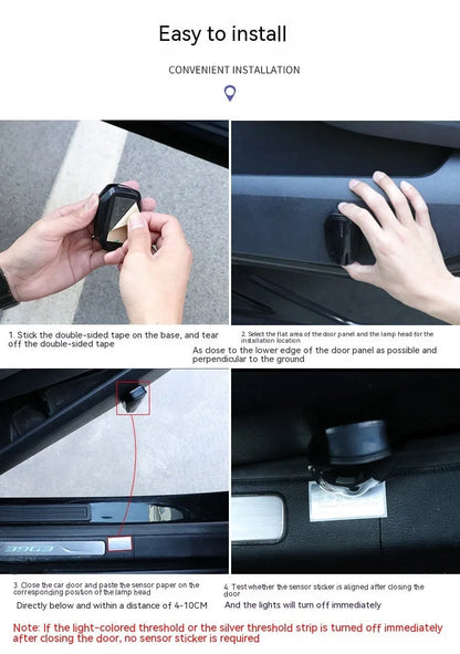 Black car ambient light laser projector unit with electronic components for vehicle installation