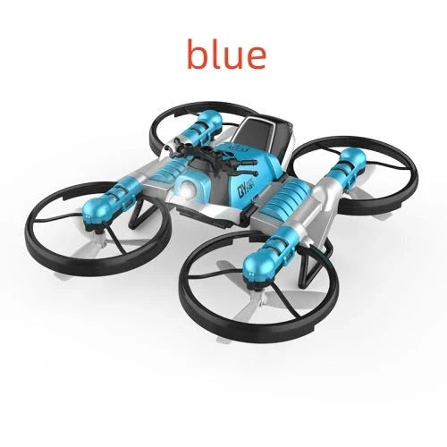 2-in-1 Foldable Drone and Motorcycle RC Toy with HD Camera for Aerial Photography and Ground Exploration