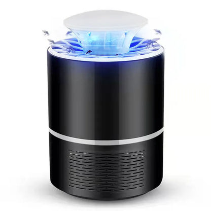 Black or white USB photocatalyst mosquito trap with UV lights, 19cm size, 94cm cable.