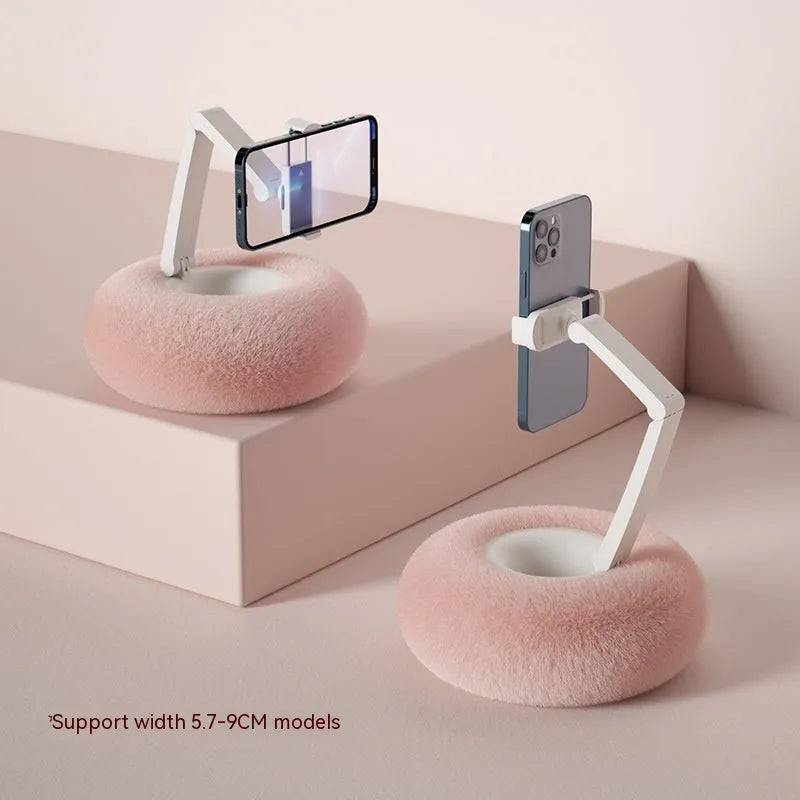 ABS plastic rotating bracket holding a tablet, showing height adjustment and rotation features with colour options