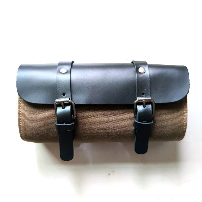 Camel Bag Knight Messenger Bag with integrated helmet compartment and multiple internal pockets for motorcycle essentials and everyday carry