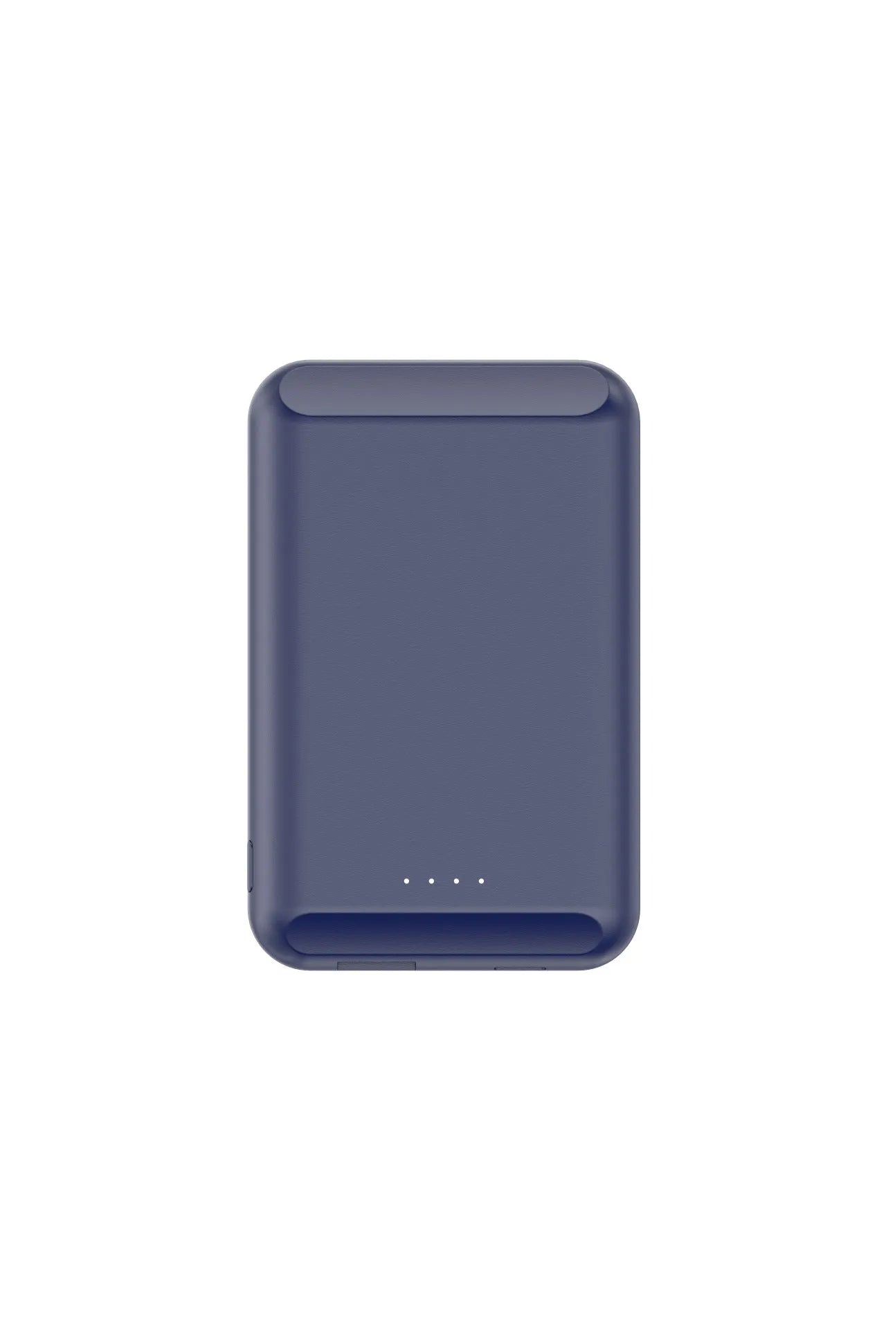 Magnetic wireless power bank in five colour options showing compact 85mm design with 5000mAh capacity