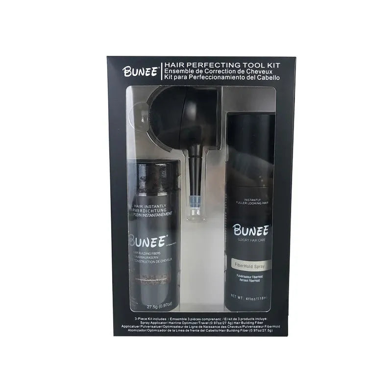 Hair fibre powder 275g can with specialised applicator nozzle and shaping spray for sparse hair coverage