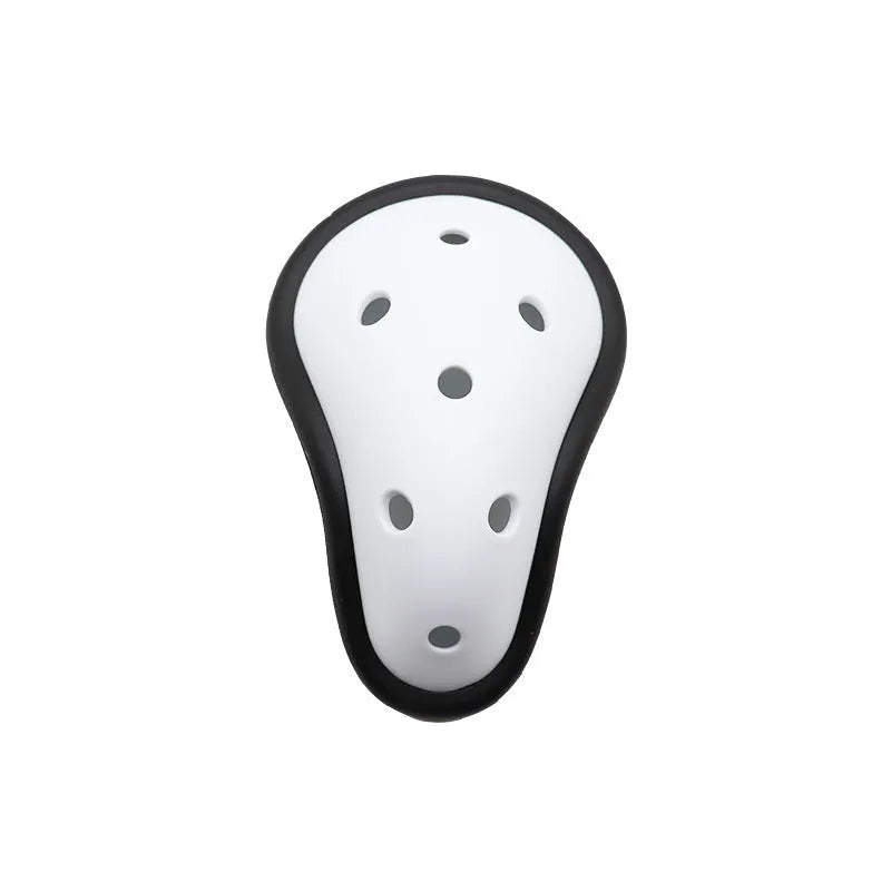 Rubber sports genital protector for adult and children in boxing and hockey.