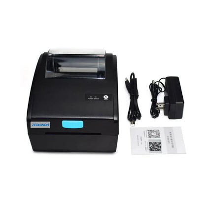 White thermal label printer with Bluetooth and USB connectivity for shipping labels