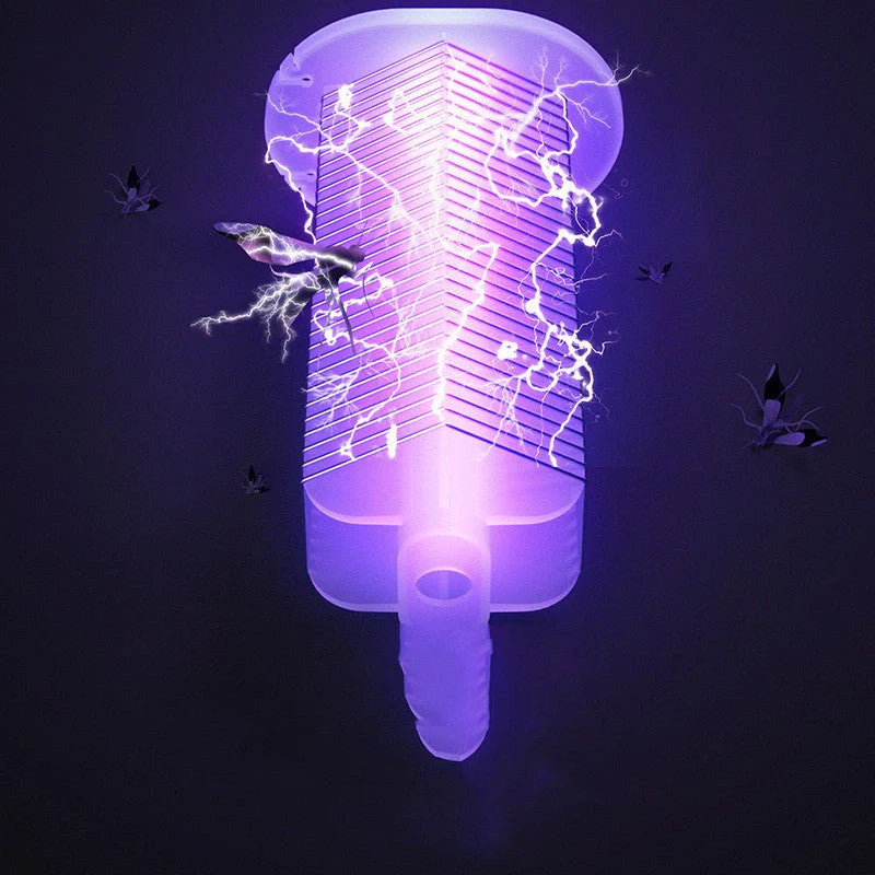 Electric Shock Mosquito Killer Lamp in yellow and black, featuring USB charging and plugin options