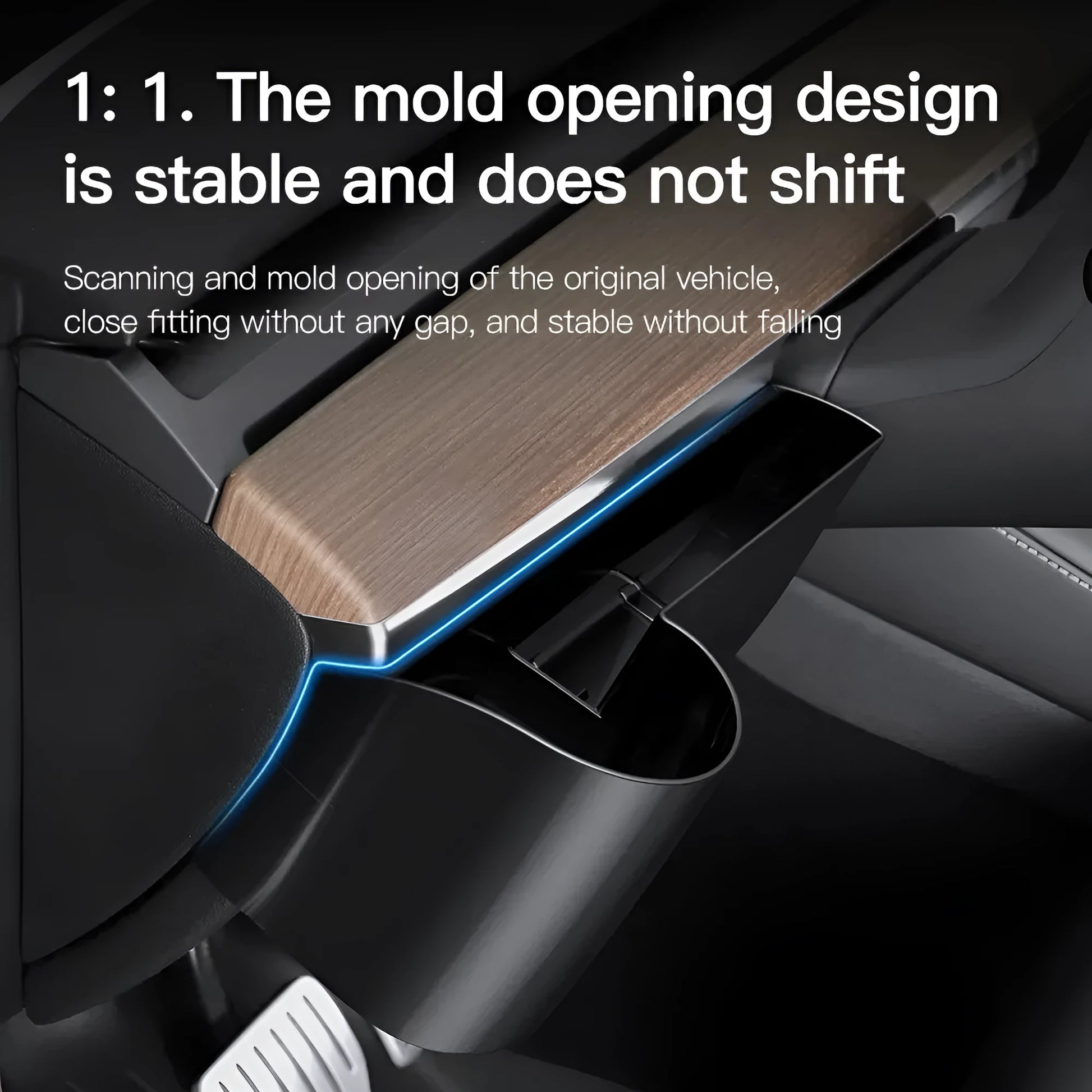 Tesla Model 3 and Y dashboard water cup holder in plastic with a carry handle.