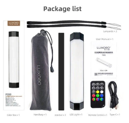 Waterproof handheld RGB LED tube light for photography and videography, with 36,000 color options, wireless controls, and versatile mounting capabilities