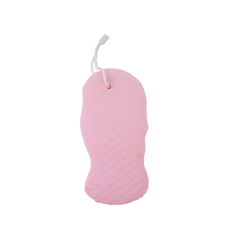 3D fish scale pattern bath sponge in white, grey, pink, or light blue for gentle exfoliation