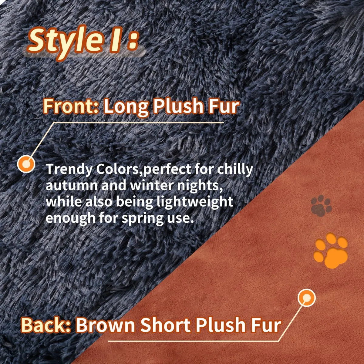 Light grey double-layer velvet plush pet blanket folded on a sofa next to a dog.