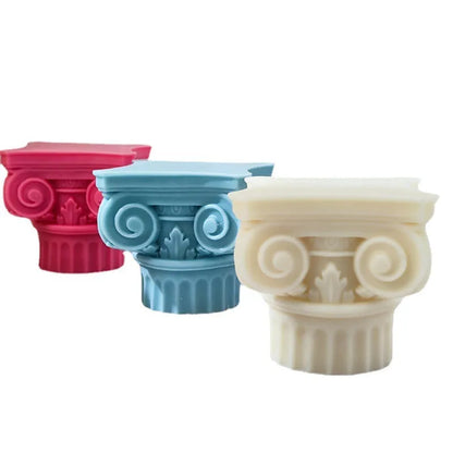 Roman pillar candle silicone mould for candles, cake, chocolate, and plaster crafts