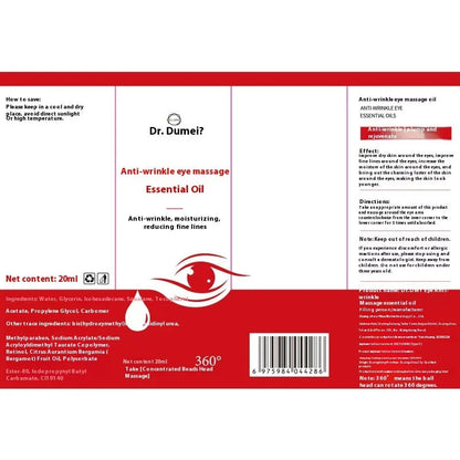 Red upgrade 20ml eye anti-wrinkle massage essence oil for universal skin types