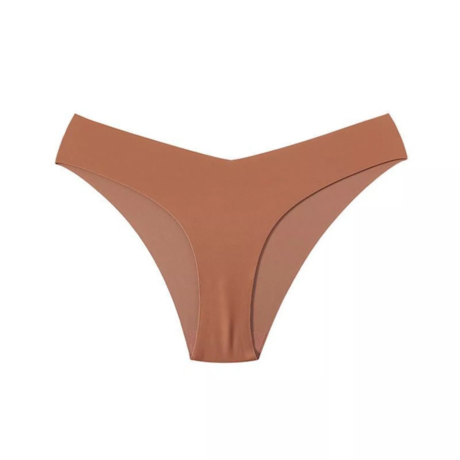 Women's V-shaped Waistband Seamless Ice Silk Panties in 5 colors