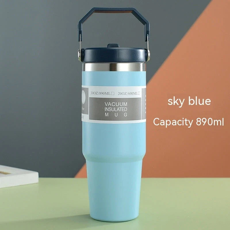 Premium stainless steel insulated tumbler with double-wall vacuum technology, available in multiple vibrant colors and sizes