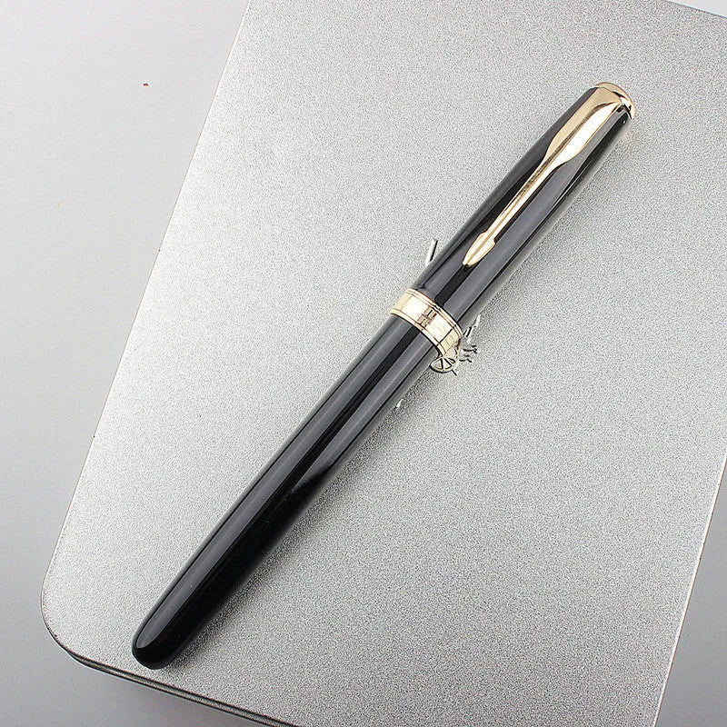 Stainless steel ballpoint pen with 0.5mm nib in a selection of colours including black and silver.