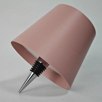 Wireless LED desk lamp in black tricolour finish, bottle-shaped with detachable base and touch control for 2000mAh powered lighting