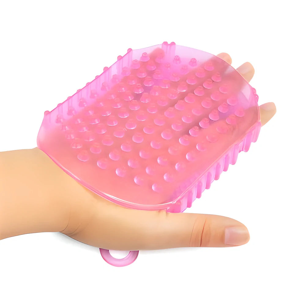Premium 2-in-1 silicone body scrubber and exfoliating glove for soft, glowing skin