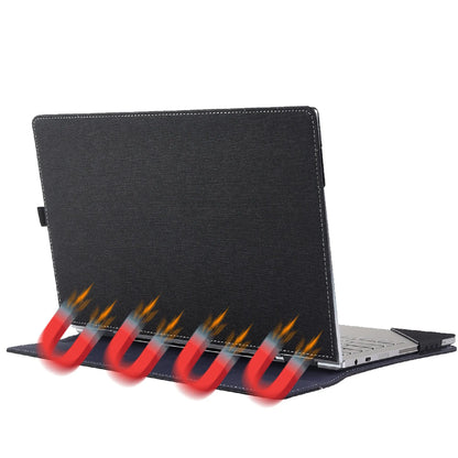 Black imitation leather protective sleeve for Microsoft Surface Laptop 6 with creative Chinese-style bracket design